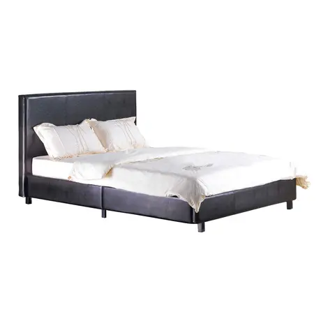 Buy Fusion PU Single Bed Black, Colour: Black, Size: Single from Furnituretta