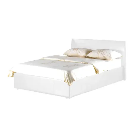 Buy Fusion Storage PU 4 Foot Bed White, Colour: White, Size: 4 Foot from Furnituretta