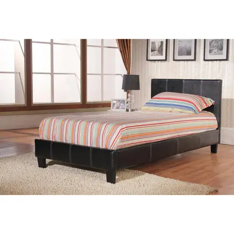 Buy Affordable Haven PU Single Bed in Brown from Furnituretta