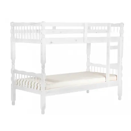 Buy Milano Pine Bunk Bed White Wash, Colour: White from Furnituretta