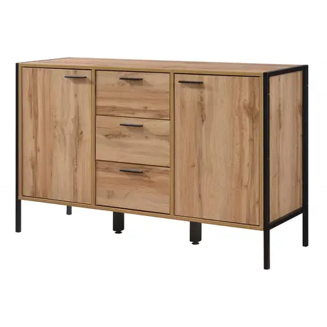 Buy Michigan Sideboard – Oak Effect | Industrial Style with Practical Storage from Furnituretta