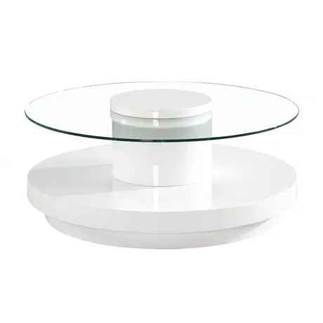 Buy Nebula Coffee Table Round White High Gloss from Furnituretta