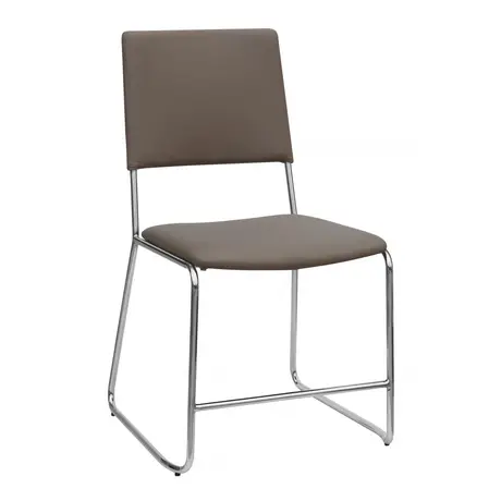 Buy Nevis PU Chairs Taupe & Chrome from Furnituretta