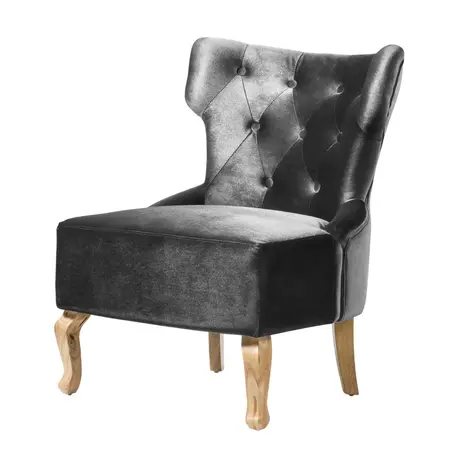 Buy Norton Velvet Accent Chair Grey (2s), Colour: Grey from Furnituretta