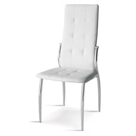Buy Oyster PU Chairs White & Chrome from Furnituretta