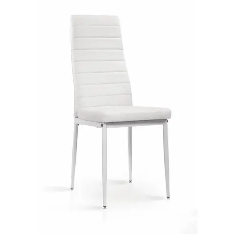 Buy Pearl PU Chairs White with White Legs (6s), Colour: White from Furnituretta