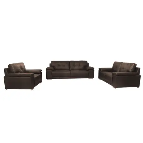 Buy Ranee 1 Seater Sofa – Brown Bonded Leather & PU, Colour: Brown, Item Width: 125, 6 from Furnituretta