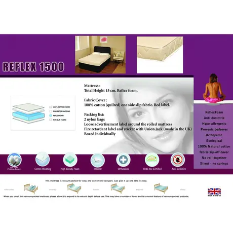Buy Reflex 1500 Mattress King Size, Size: King Size from Furnituretta