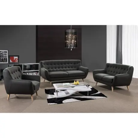 Buy Rihanna Fabric 1 Seater Sofa Grey | Modern Living Room Furniture, 5 from Furnituretta