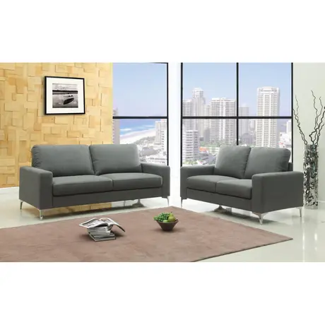 Buy Modern Grey 3-Seater Sofa: Family-Sized Comfort, 2 from Furnituretta