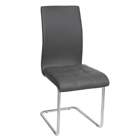 Buy Samurai PU Chairs Chrome & Black (4s), Colour: Grey from Furnituretta