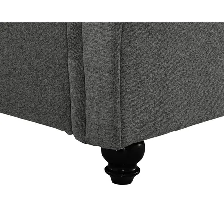 Buy Santafe Linen Fabric Bed – Double Size in Grey, Size: Double, 3 from Furnituretta