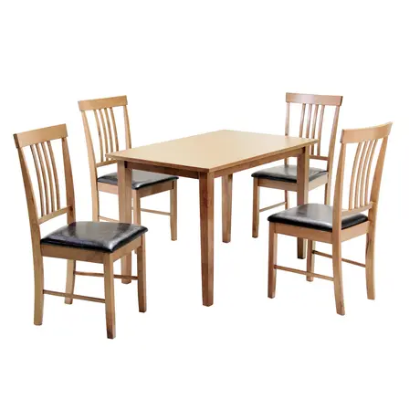 Buy Massa Dining Set: Oak Table & 4 Chairs for Stylish Dining from Furnituretta