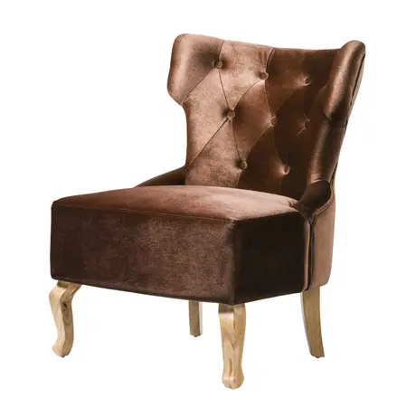 Buy Norton Velvet Accent Chair Brown (2s), Colour: Brown from Furnituretta
