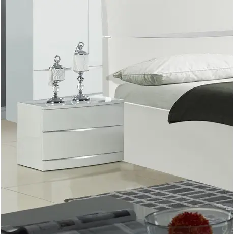 Buy Arden/Widney White High Gloss Bedside from Furnituretta