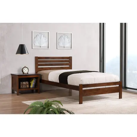 Buy Astley 4Foot Bed Solid Hardwood Antique Oak, Colour: Oak, Size: 4 Foot, Mattresses: Without Mattress from Furnituretta