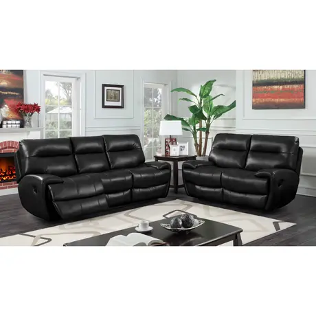 Buy Bailey 2-Seater Recliner - Black LeatherGel, Colour: Black, 4 from Furnituretta