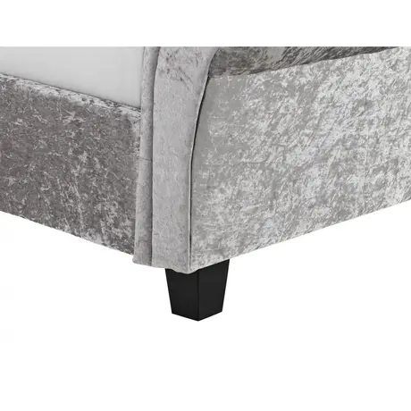 Buy Casablanca HFE Crushed Velvet King Size Bed Grey, Colour: Grey, Size: King Size, Mattresses: Without Mattress, 3 from Furnituretta