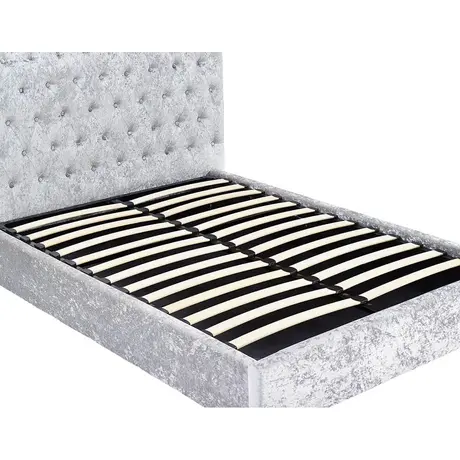 Buy Casablanca Storage Crushed Velvet King Size Bed Grey, 12 from Furnituretta