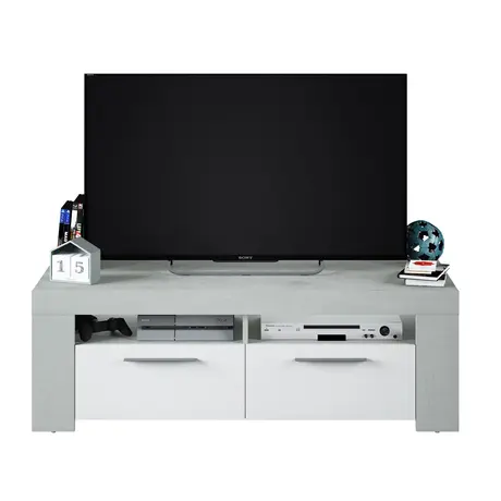 Buy Epping TV Unit 2 Doors White & Concrete 016621L, 3 from Furnituretta