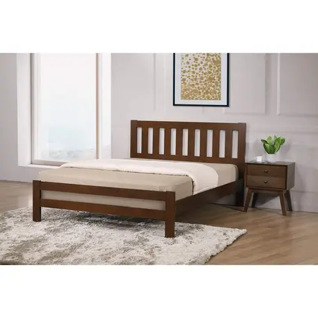 Buy Kempton Single Bed Solid Hardwood Rustic Oak, Colour: Oak, Size: Single, Mattresses: Without Mattress from Furnituretta