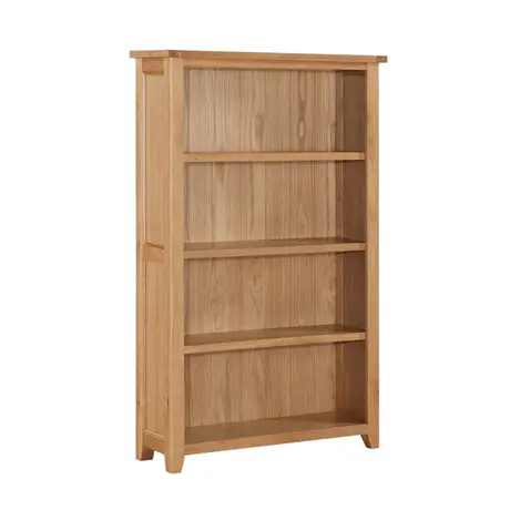 Buy Stirling Solid Oak Bookcase with Three Shelves from Furnituretta