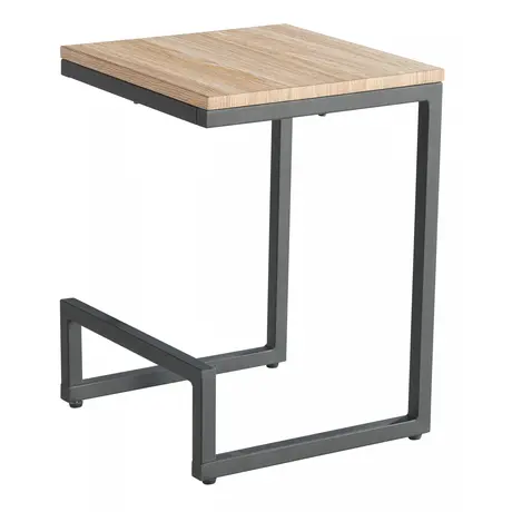Buy Warren Lamp Table Latte with Metal Black Painted Legs from Furnituretta