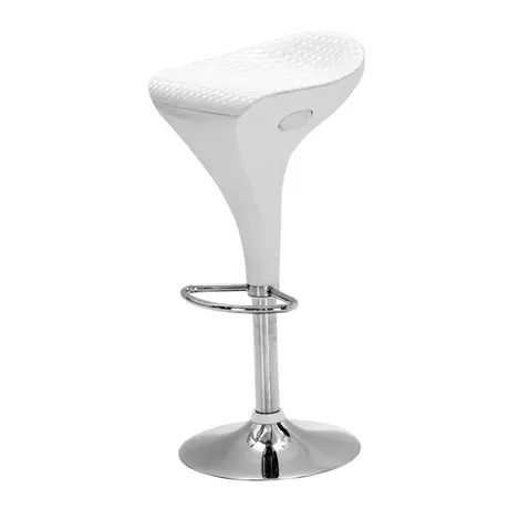 Buy Welford Bar Stool White Base & White PU Seat (2s), Colour: White from Furnituretta