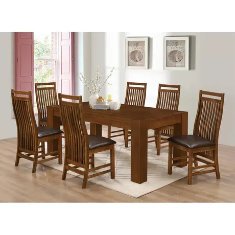Buy Yaxley Dining Set with 6 Chairs Rustic Oak from Furnituretta