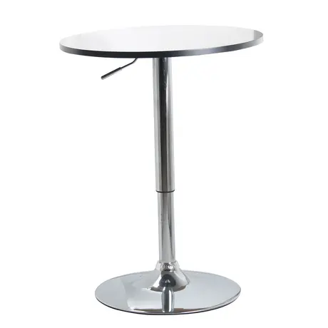 Buy Zen Bar Table White Top with Chrome Base, Colour: White from Furnituretta