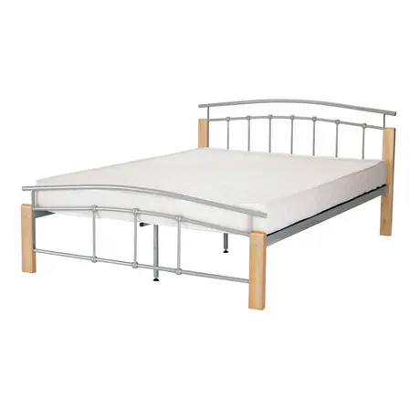 Buy Tetras Single Bed Silver & Beech, Size: Single from Furnituretta