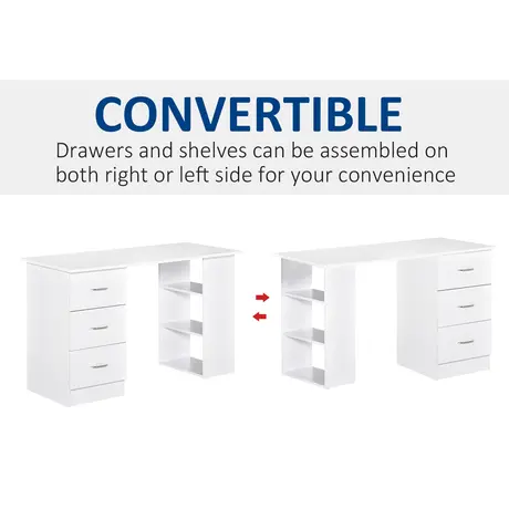 Buy Homcom 120cm Computer Desk Writing Table PC Workstation, 6 from Furnituretta