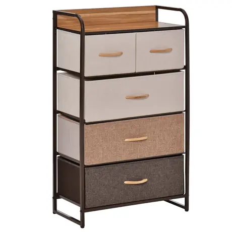 Buy Homcom 5-Drawer Dresser Tower 3-Tier Storage Organizer from Furnituretta