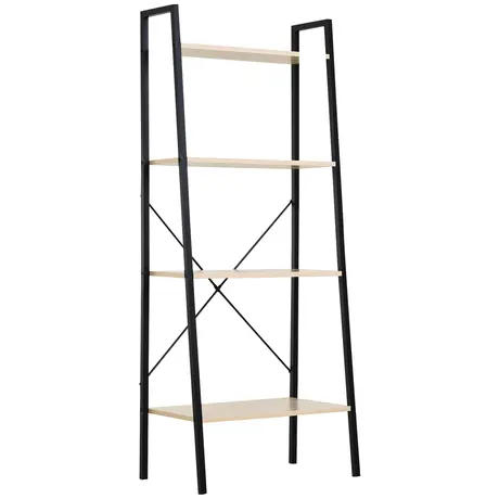 Buy Homcom 4-Tier Vintage Ladder Shelf Bookcase Wood Storage from Furnituretta