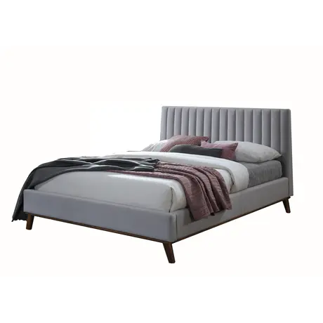 Buy Modern King Size Bed: Albany Light Grey, Colour: Light Grey, Size: 5ft/King , Item Width: 168 from Furnituretta