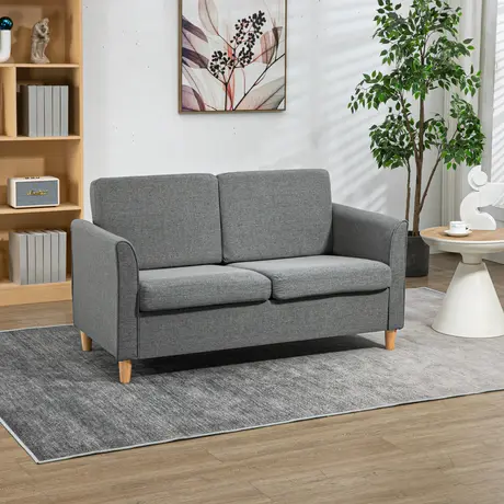 Buy Homcom Compact Loveseat Sofa, Modern 2 Seater Sofa, 2 from Furnituretta