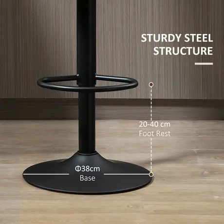 Buy Homcom Adjustable Swivel Bar Stools Set of 2, Barstools, 7 from Furnituretta