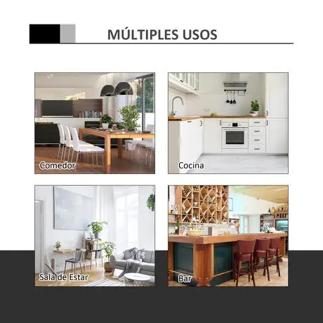 Buy Homcom Bar Table 60cm Adjustable Height Round Bistro Table, 6 from Furnituretta