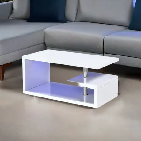 Buy Modern LED Coffee Table: Astana White from Furnituretta