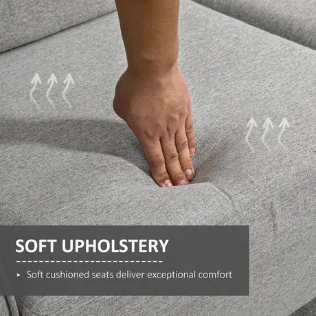 Buy Homcom Compact Loveseat Sofa, Modern 2 Seater Sofa, 4 from Furnituretta