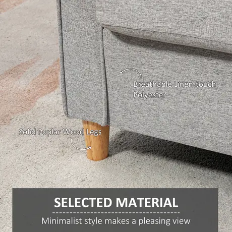 Buy Homcom Compact Loveseat Sofa, Modern 2 Seater Sofa, 5 from Furnituretta