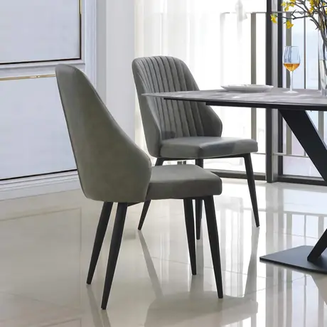 Buy Crete Fabric Dining Chair with Black Metal Legs from Furnituretta
