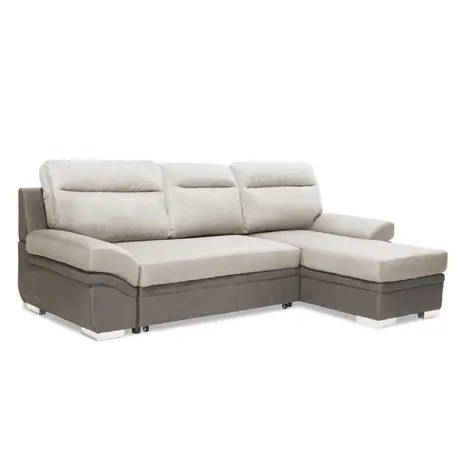 Buy Jessica 2 Seater Sofa with Chaise Linen Grey from Furnituretta
