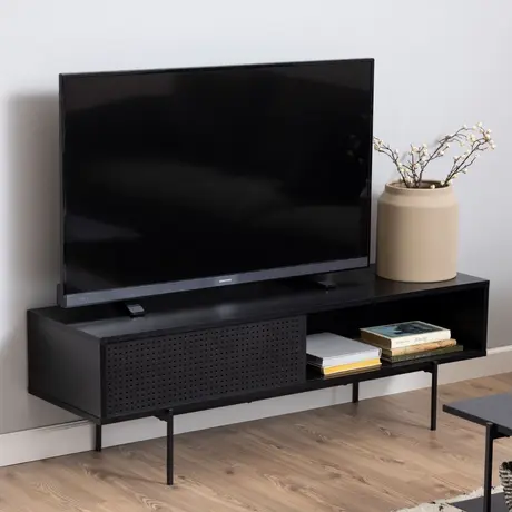 Buy Angus TV Unit with 1 Sliding Door in Black, 6 from Furnituretta
