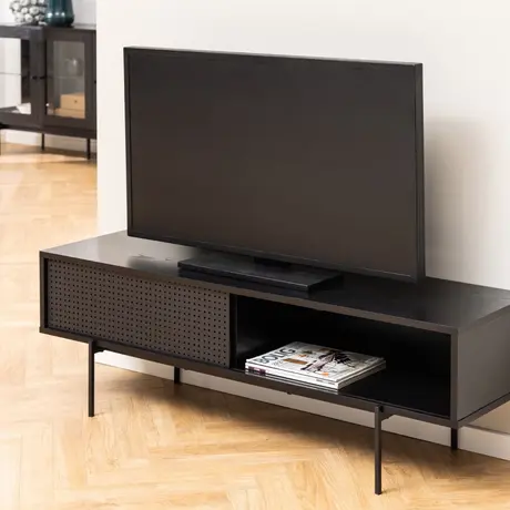 Buy Angus TV Unit with 1 Sliding Door in Black, 7 from Furnituretta