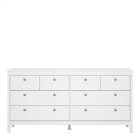 Buy Madrid Double Dresser 4+4 Drawers in White, 2 from Furnituretta