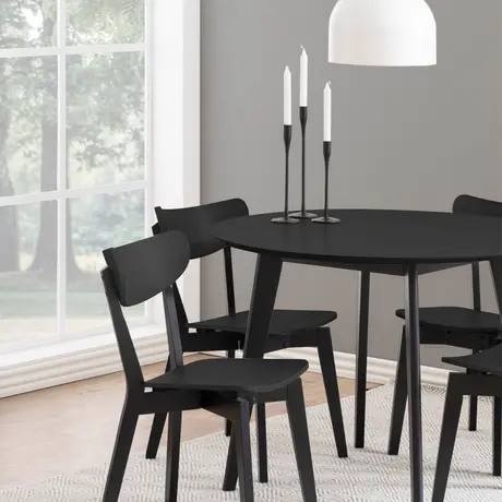 Buy Roxby Dining Chairs in Black Set of 2, Colour: Black, Item Width: 45, 5 from Furnituretta