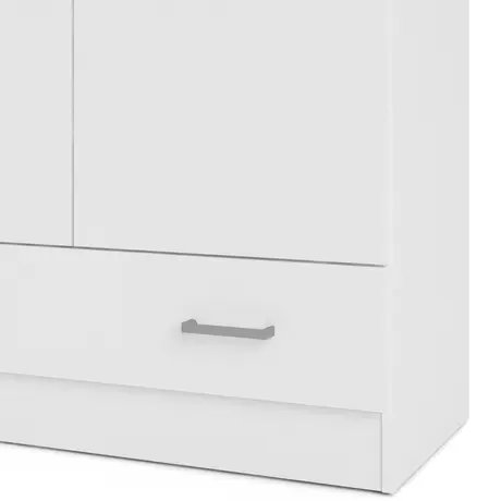 Buy Space Wardrobe with 2 Doors + 1 Drawer in White, 10 from Furnituretta