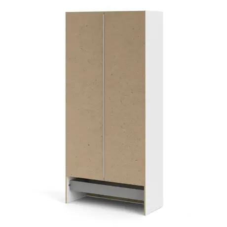 Buy Space Wardrobe with 2 Doors + 1 Drawer in White, 4 from Furnituretta