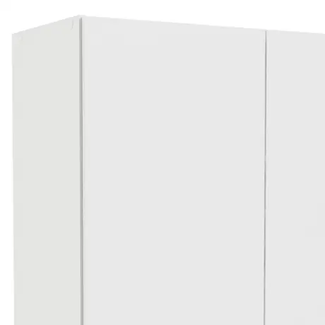 Buy Space Wardrobe with 2 Doors + 1 Drawer in White, 9 from Furnituretta